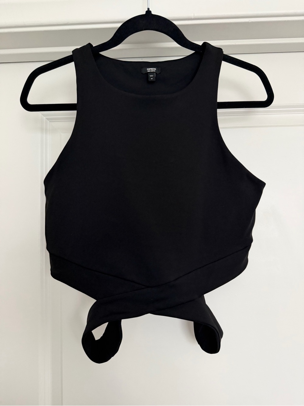 Women’s Express Body Contour High Neck Cutout Cropped Tank Top - Size Medium